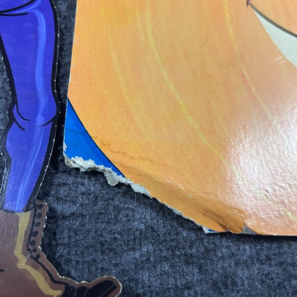 Halloween Ephemera Lot Cards Felt Cat Die Cut Children's Art 6 Items Dracula Bat - Picture 9 of 16